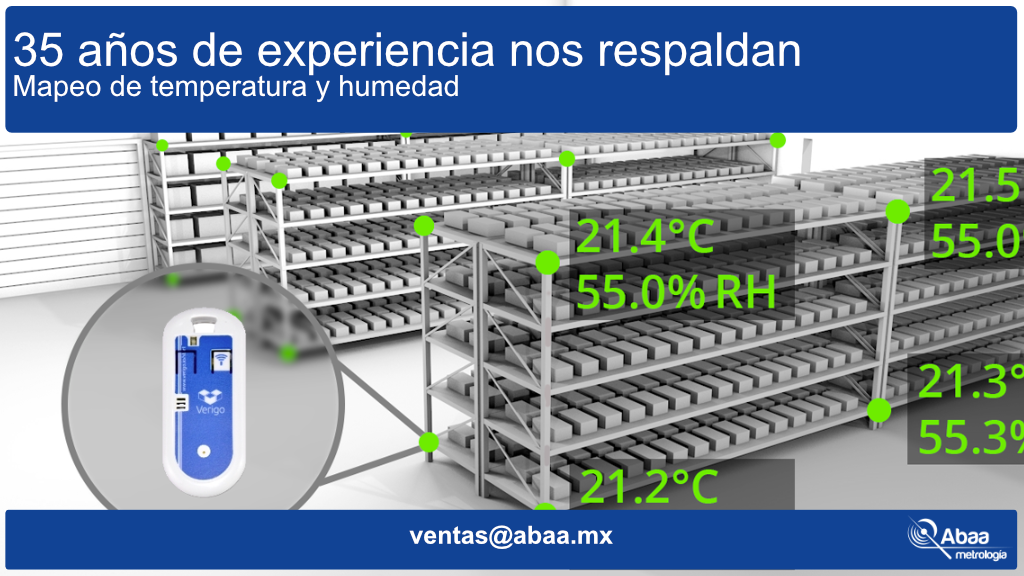 mapeo de temperatura y humedad en almacenes mexico